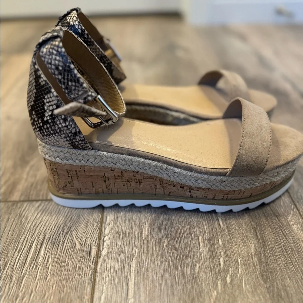 JustFab platform sandals
